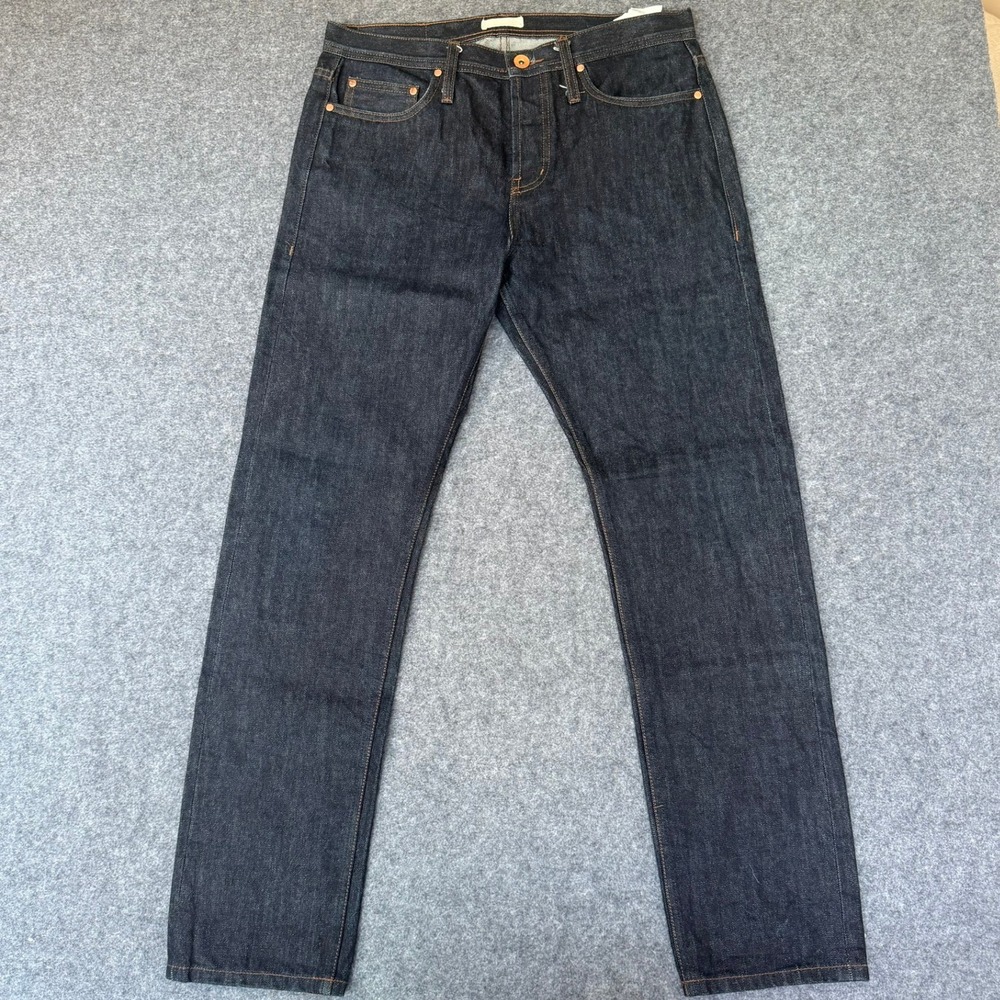 The Unbranded Brand UB201 Tapered Indigo 14.5oz Selvedge Raw Denim Jeans 34x32